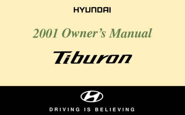 2001 Hyundai Tiburon Owner's Manual