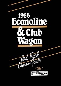 1986 Ford Econoline, Club Wagon Owner's Manual