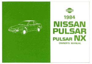 1984 Nissan Pulsar NX Owner's Manual