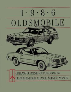 1986 Oldsmobile Cruiser, Cutlass Salon, Cutlass Supreme Factory Shop Service Manual