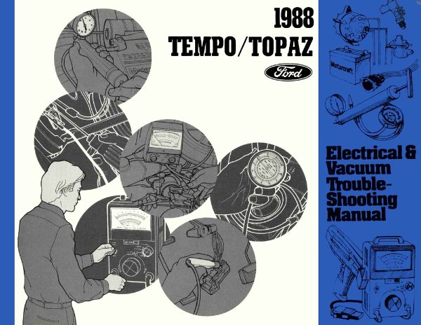1988 Ford Tempo, Topaz Wiring Diagrams Manual