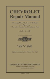 1927 1928 Chevrolet Car Truck Shop Service Repair Manual Book Engine Electrical