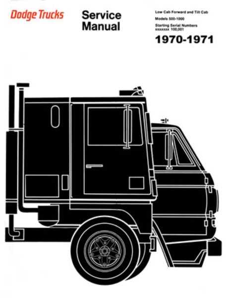 1970–1971 Dodge D/W 500-1000 Truck Factory Shop Service Manual