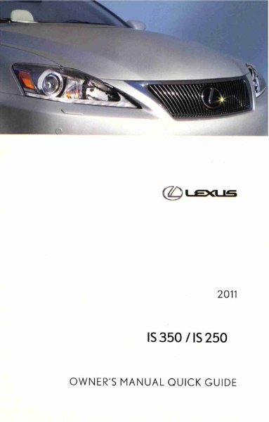 2011 Lexus IS 350, IS 250 Owner's Manual