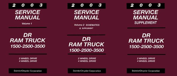 2003 Dodge DR Ram 1500/2500/3500 Truck Factory Shop Service Manual