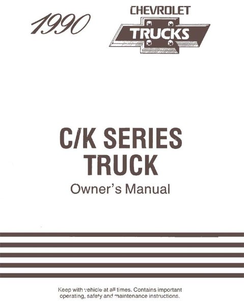 1990 Chevrolet Silverado 1500, Silverado 2500, Silverado 3500 Owner's Manual