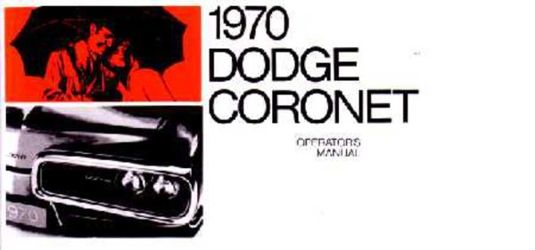 1970 Dodge Coronet Owner's Manual