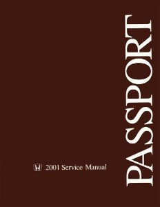 2001 Honda Passport Factory Shop Service Manual
