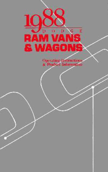 1988 Dodge Ram Van Owner's Manual