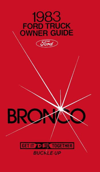 1983 Ford Bronco Owner's Manual