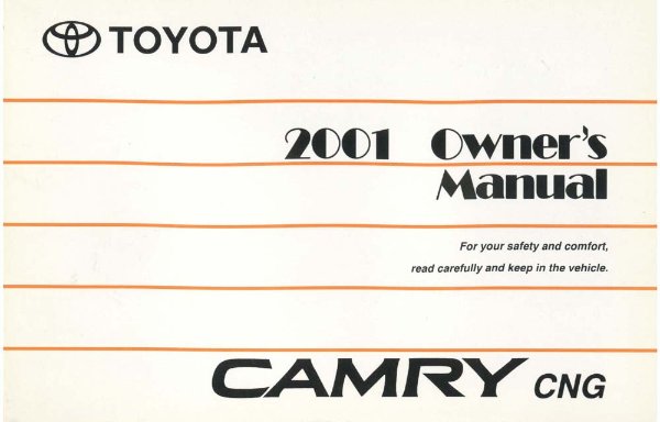 2001 Toyota Camry CNG Owner's Manual