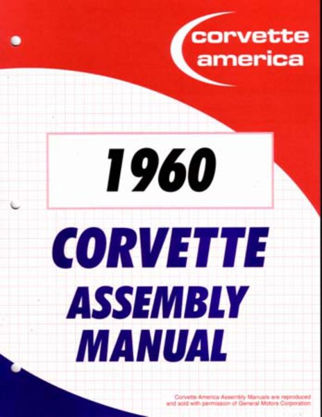 1960 Chevrolet Corvette Assembly Manual Book Rebuild Instructions Illustrations