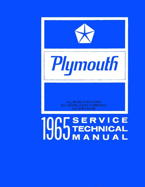 1965 Plymouth All Models Factory Shop Service Manual