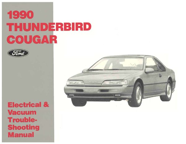 1990 Ford Thunderbird, Cougar Factory Shop Service Manual