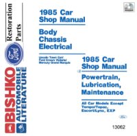 1985 Ford Crown Victoria, Town Car, Grand Marquis Shop Service Repair Manual PDF sample image