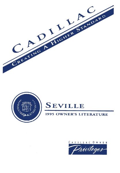 1995 Cadillac Seville Owner's Manual
