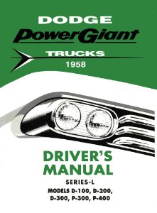 1958 Dodge L Series Owner's Manual