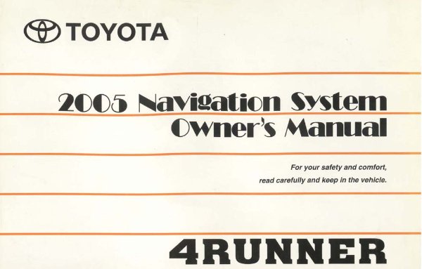 2005 Toyota 4Runner Owner's Manual