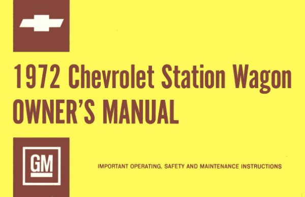 1972 Chevrolet Station Wagon Owner's Manual