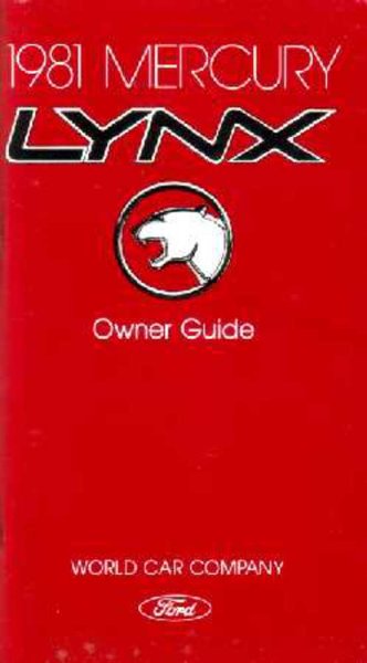 1981 Mercury Lynx Owner's Manual