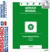 1989 Dodge Caravan Plymouth Voyager Shop Service Repair Manual PDF Drivetrain sample image