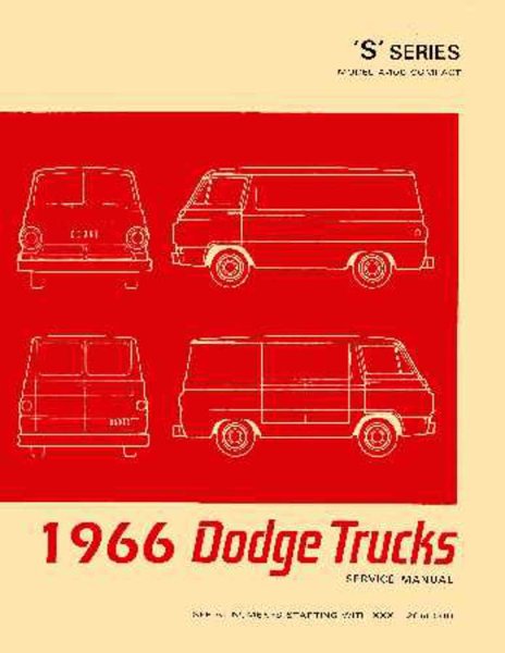 1966 Dodge Truck A-100 Compact Van Factory Shop Service Manual