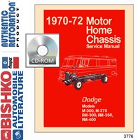 1970-72 DODGE MOTOR HOME Chassis & Electrical Service Manual sample image