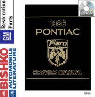 1986 Pontiac Fiero Shop Service Repair Manual PDF sample image