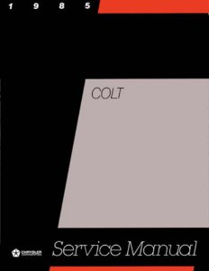1985 Dodge Colt Factory Shop Service Manual