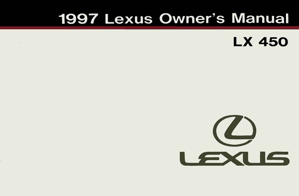 1997 Lexus LX450 Owner's Manual