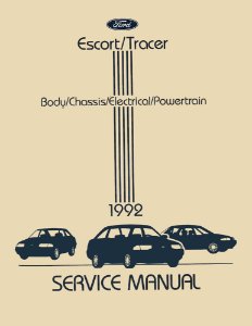 1992 Ford Escort, Tracer Factory Shop Service Manual