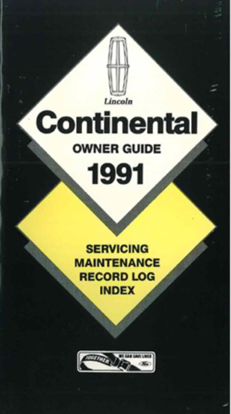 1991 Lincoln Continental Owner's Manual