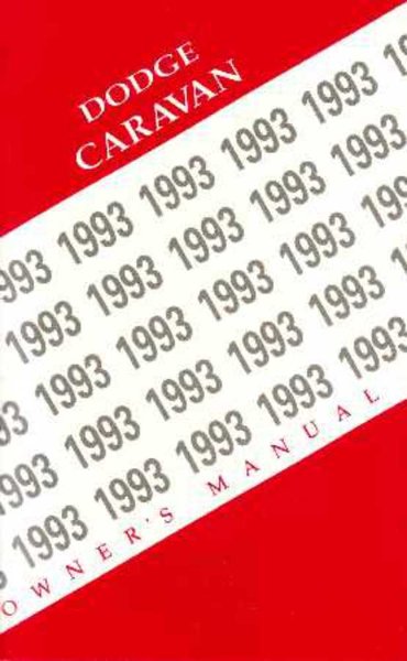 1993 Dodge Caravan Owner's Manual