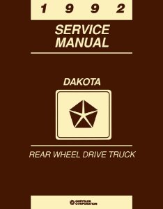 1992 Dodge Truck Dakota Factory Shop Service Manual