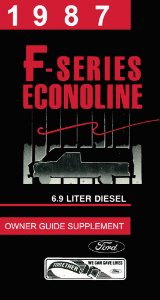 1987 Ford 6.9L Diesel Supplement ONLY Owner's Manual