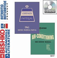 1965 CHRYSLER & IMPERIAL Full Line Body, Chassis & Electrical Service Manual w/Air Condition Supp sample image