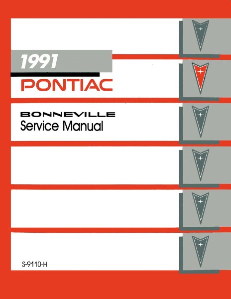 1991 Pontiac Bonneville Factory Shop Service Manual