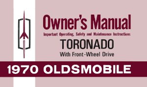 1970 Oldsmobile Toronado Owner's Manual