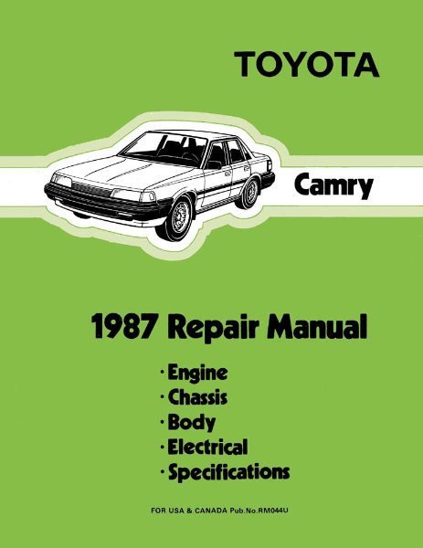 1987 Toyota Camry Factory Shop Service Manual