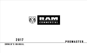 2017 Dodge Promaster Owner's Manual