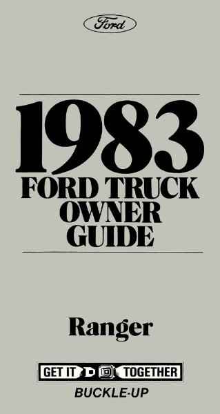 1983 Ford Ranger Owner's Manual