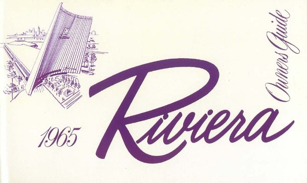 1965 Buick Rivera Owner's Manual