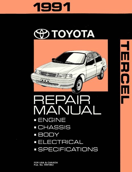 1991 Toyota Tercel Factory Shop Service Manual