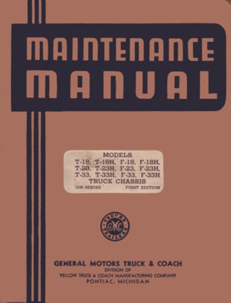 1938 GMC Truck Shop Service Repair Manual