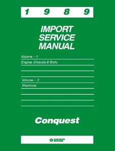 1989 Chrysler Conquest Factory Shop Service Manual