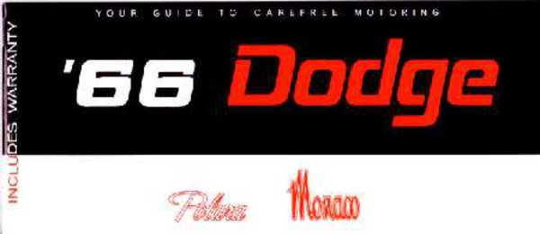 1966 Dodge Polara, Monaco Owner's Manual