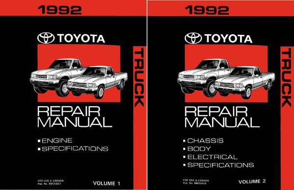 北米TOYOTA Operation manual「取り扱い説明書」 Bishko Automobile Literature - 1992 Toyota Truck Shop Service
