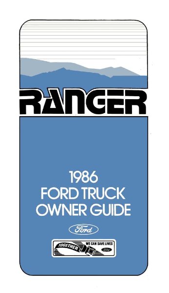 1986 Ford Ranger Owner's Manual