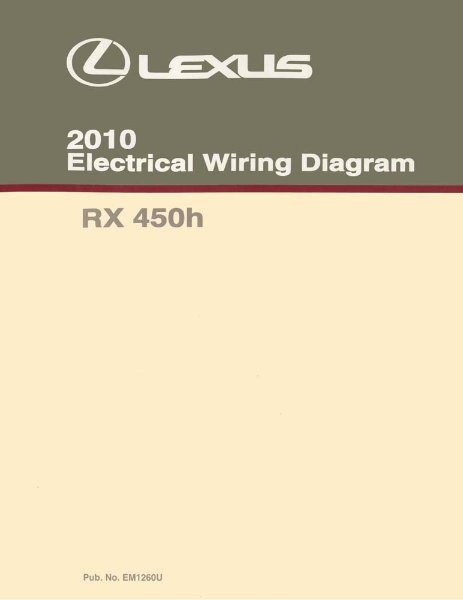2010 Lexus RX450H Wiring Diagrams Manual