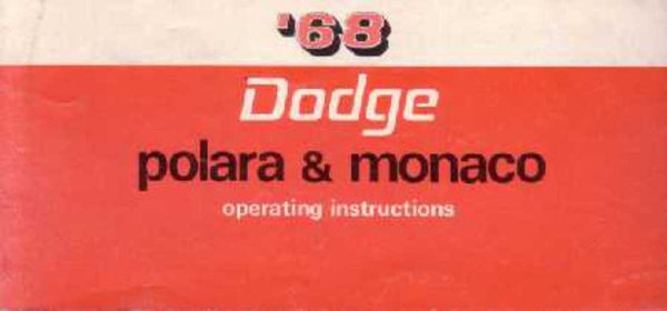 1968 Dodge Polara, Monaco Owner's Manual